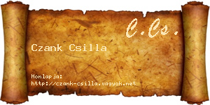 Czank Csilla névjegykártya